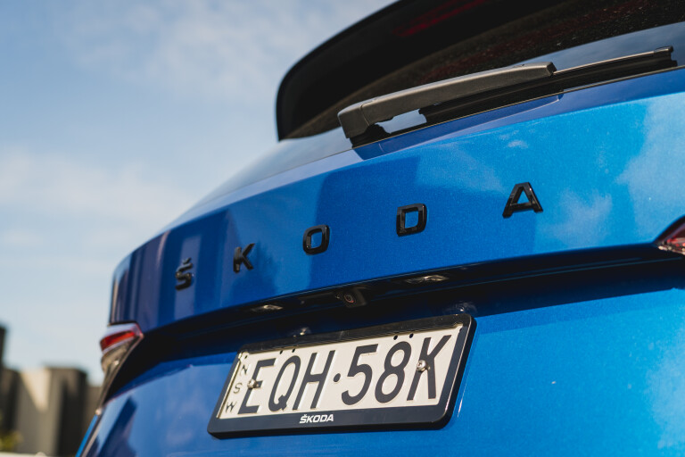 Wheels Reviews 2022 Skoda Kodiaq RS Race Blue Metallic Australia Long Term Detail Tailgate Badge 01 F Yang