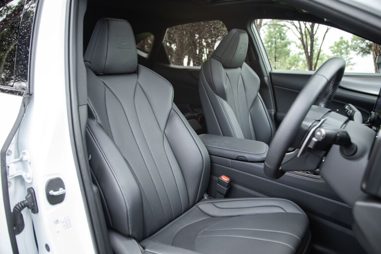 Wheels Reviews 2022 Lexus NX 450 H F Sport Australia Interior Front Seats S Rawlings