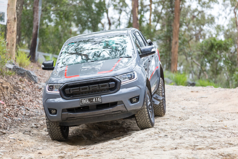 Wheels Reviews 2021 Ford Ranger FX 4 MAX Conquer Grey Australia Dynamic Off Road Front M Williams