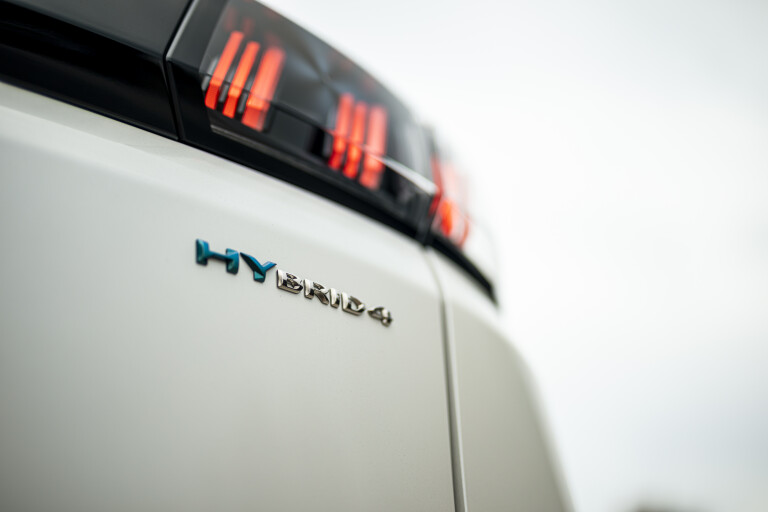 Wheels Reviews 2022 Peugeot 3008 GT Sport Plug In Hybrid Pearl White Australia Detail Rear Badge A Brook