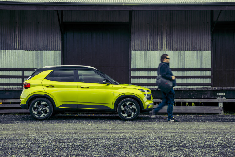 Wheels Reviews 2020 Hyundai Venue Elite Acid Yellow Australia Static Side A Brook