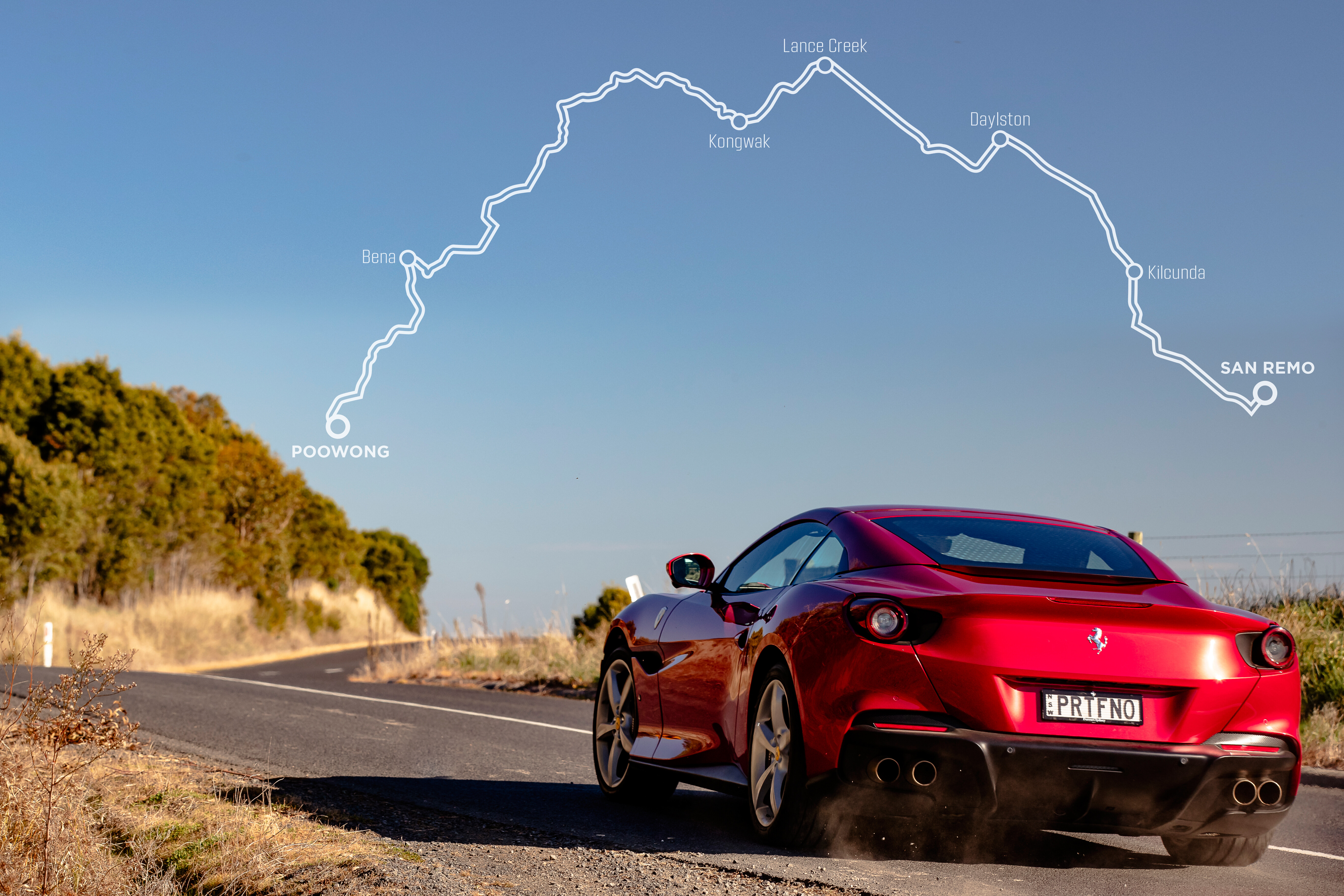 2021 Ferrari Portofino: Car v Road route