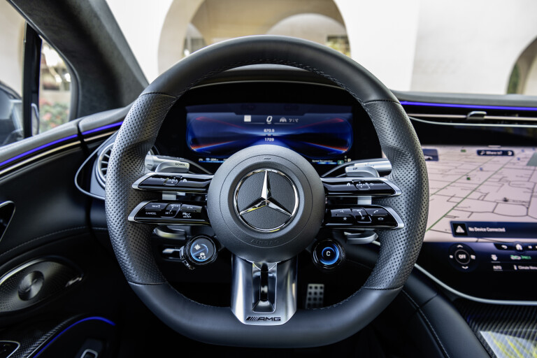 Wheels Features Mercedes AMG EQS 53 Interior Steering Wheel Control