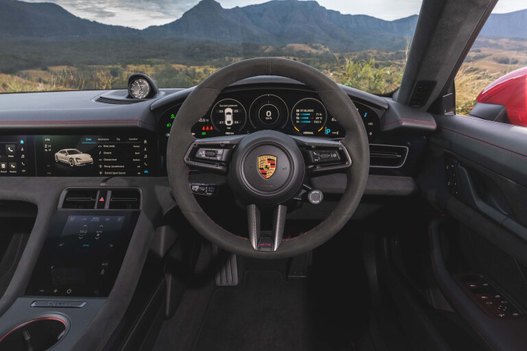 2022 Porsche Taycan GTS Red Interior 4