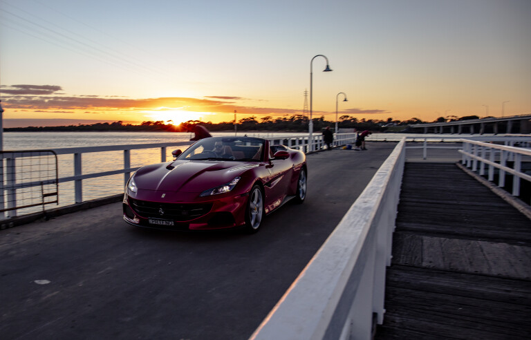 Motor Features 2021 Ferrari Portofino M Front Side Static Pier