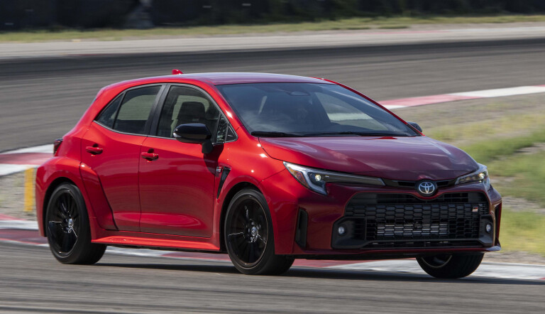 2023 Toyota GR Corolla Hatch Core Supersonic Red Front Driving
