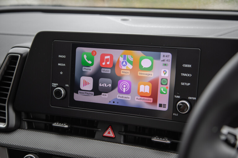 Wheels Reviews 2022 Kia Sportage S Australia Interior Infotainment Screen Apple Car Play Menu S Rawlings