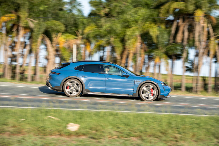 Wheels Reviews 2022 Porsche Taycan 4 S Cross Turismo Neptune Blue Dynamic On Road Australia M Williams 8