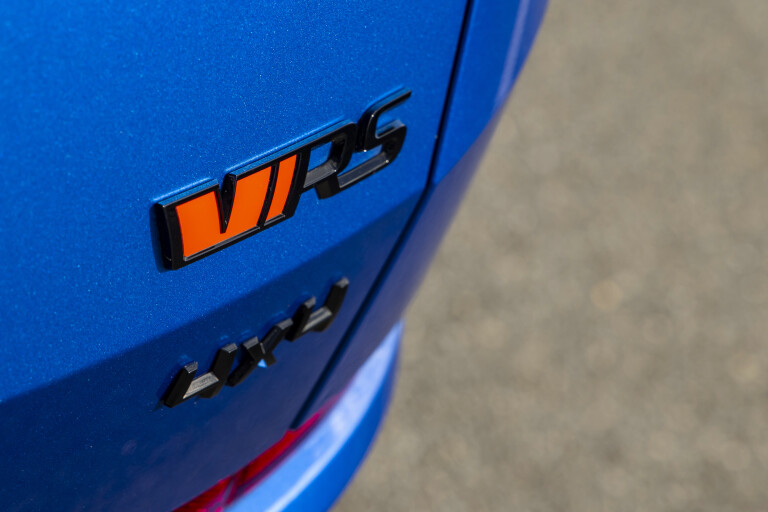 Wheels Reviews 2022 Skoda Kodiaq RS Race Blue Metallic Australia Detail Tailgate Badge