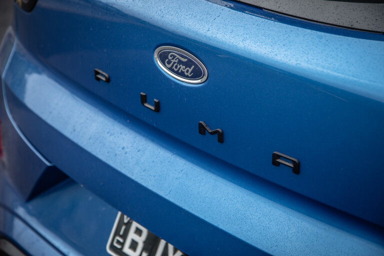 Wheels Reviews 2021 Ford Puma ST Line Desert Island Blue Australia Detail Tailgate Badge S Rawlings
