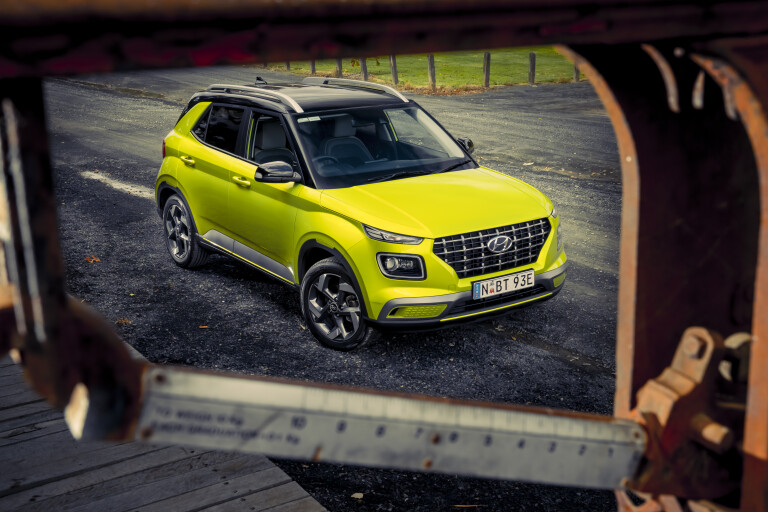 Wheels Reviews 2020 Hyundai Venue Elite Acid Yellow Australia Static Front Top A Brook