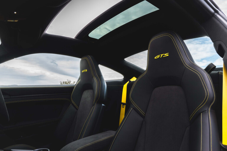 2022 Porsche 911 GTS Yellow Interior 65