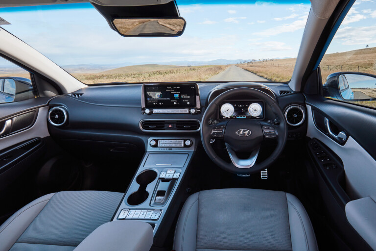 Wheels Reviews 2021 Hyundai Kona Electric Highlander Dashboard Interior