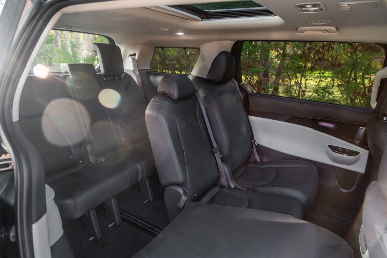 Wheels Reviews 2021 Kia Carnival Platinum Diesel Interior Second Row Seats Split Folding
