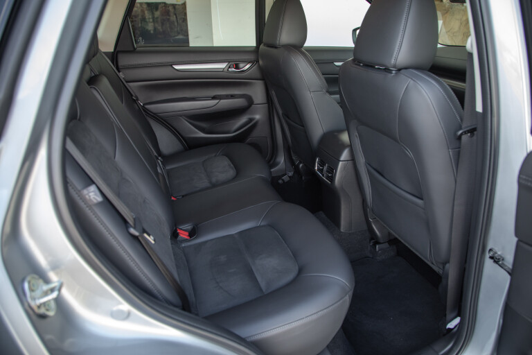 Wheels Reviews 2021 Mazda CX 5 Touring Diesel Sonic Silver Metallic Interior Rear Seat Legroom Headroom Space S Rawlings