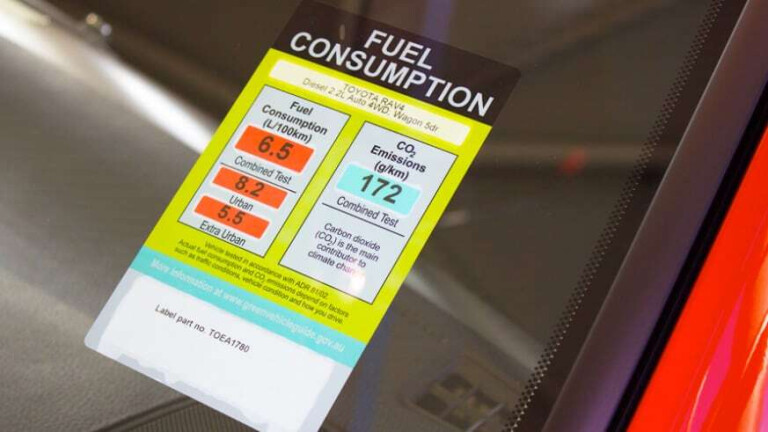 Fuel Consumption Sticker