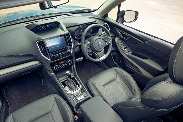 A Brook 2022 Subaru Forester Mitsubishi Outlander Kia Sportage Comparison Interior 33