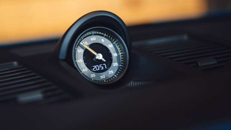 Motor Reviews 2022 Porsche 911 GT 3 Shark Blue Australia Interior Chrono Meter Clock