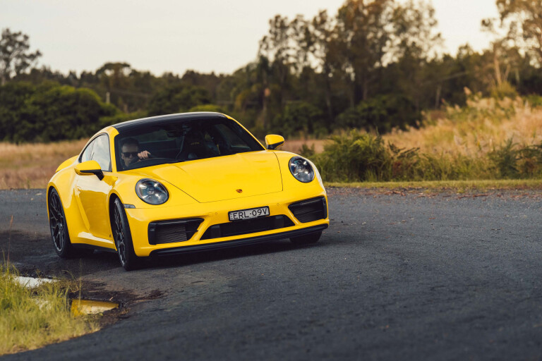 2022 Porsche 911 GTS Yellow Exterior Static 70