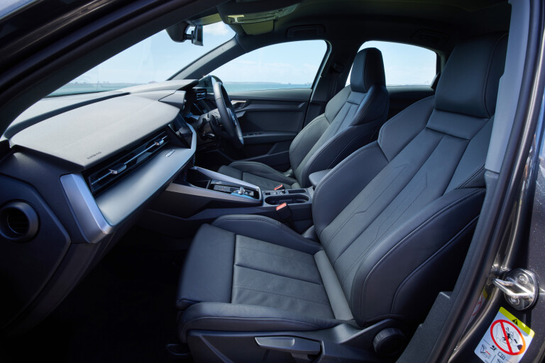 Wheels Reviews 2022 Audi A 3 Sedan 40 TFSI Australia Interior Front Seat