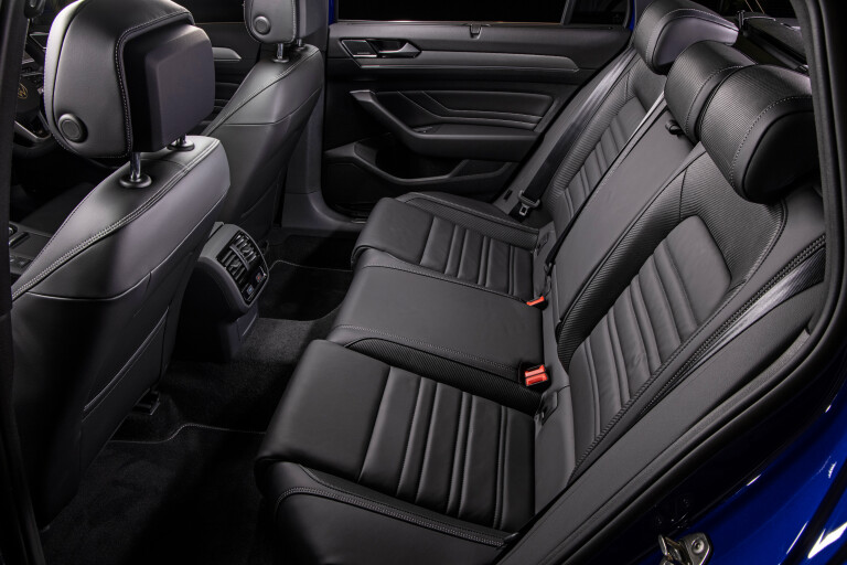 Wheels Reviews 2021 Volkswagen Passat 206 TSI R Line Wagon Interior Rear Seats