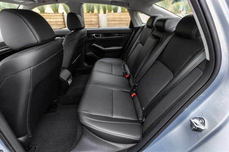 Wheels Reviews 2022 Honda Civic Touring Sedan US Spec Interior Rear Seat Legroom Headroom