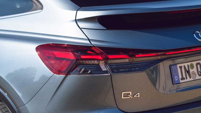 Which Car Car Reviews 2021 Audi Q 4 Sportback E Tron Taillights