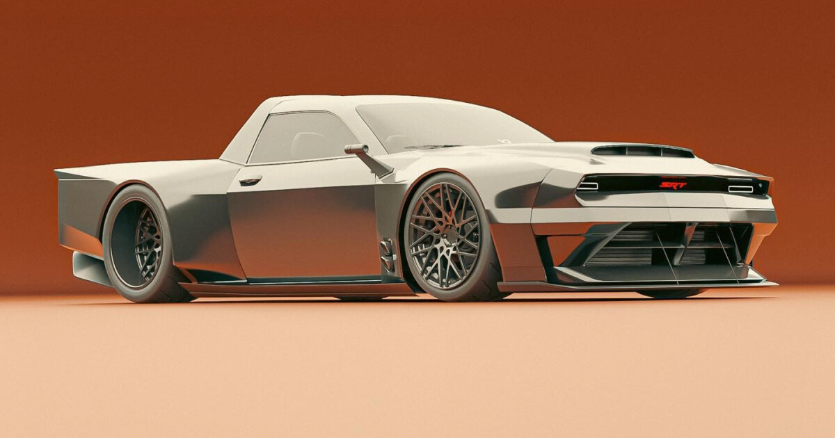 2025 Dodge Challenger Demon SRT ute rendering
