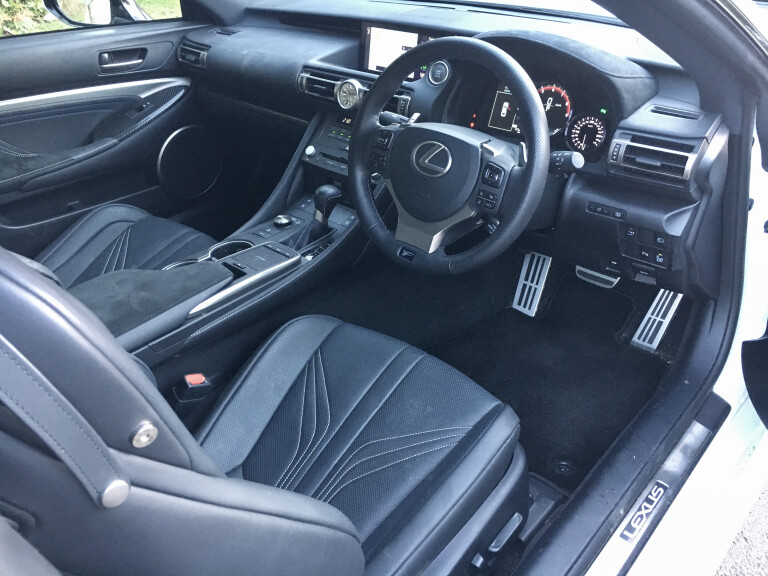 Wheels Reviews 2020 Lexus RC F White Australia Interior Cabin