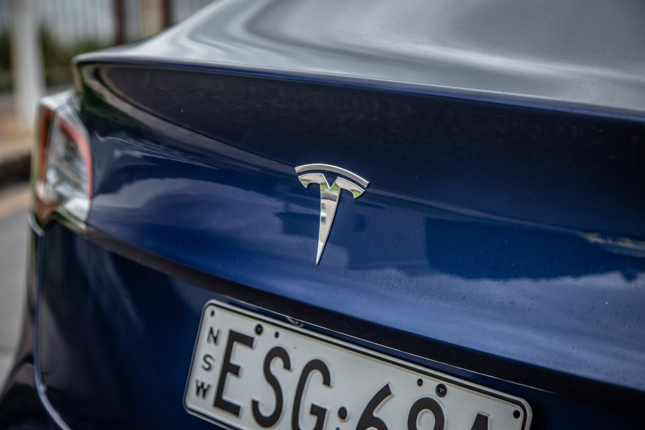 2022 Tesla Model 3 Deep Blue Metallic Australia detail tailgate badge SRawlings