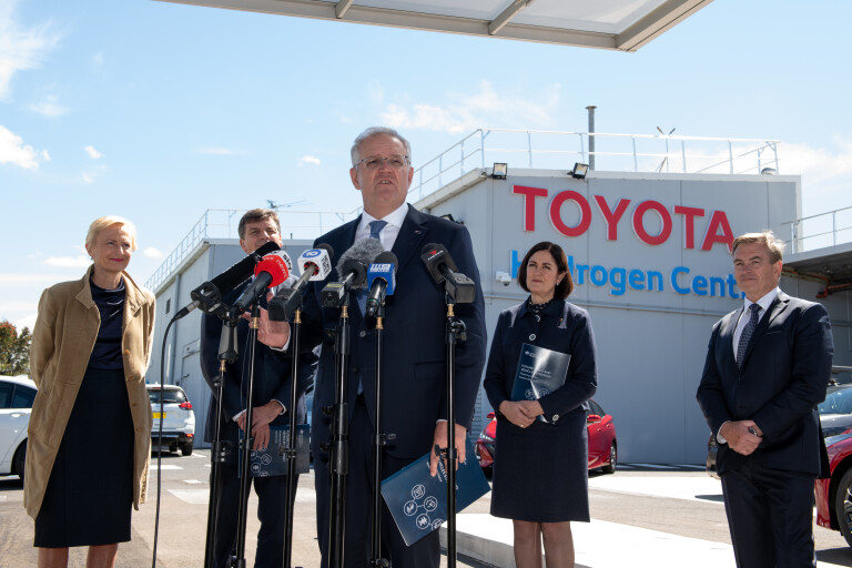 PM Scott Morrison at Toyota Hydrogen centre November 2021