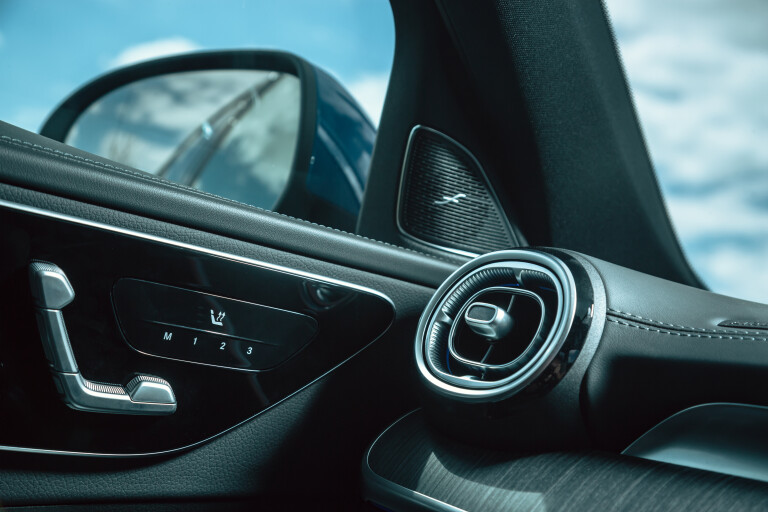 Wheels Reviews 2022 Mercedes Benz C 300 Spectral Blue Metallic Australia Interior Side Air Conditioning Vent 03