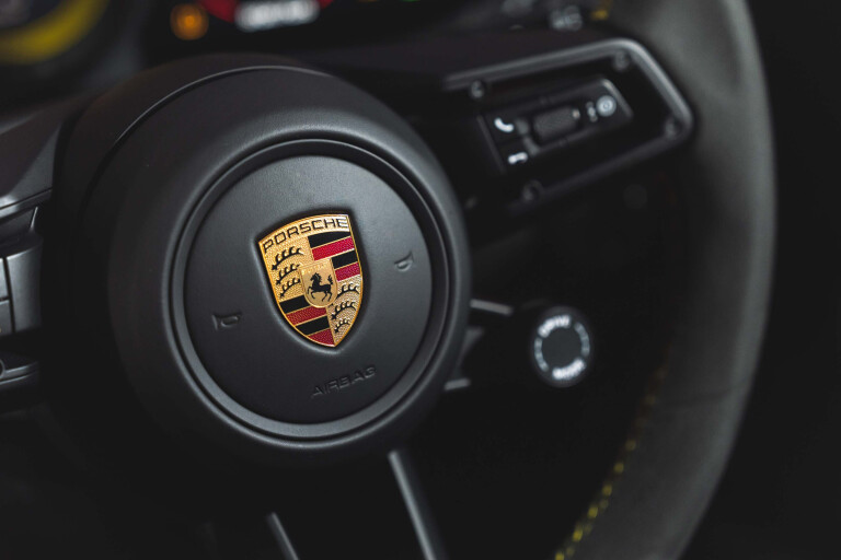 2022 Porsche 911 GTS Yellow Interior 29