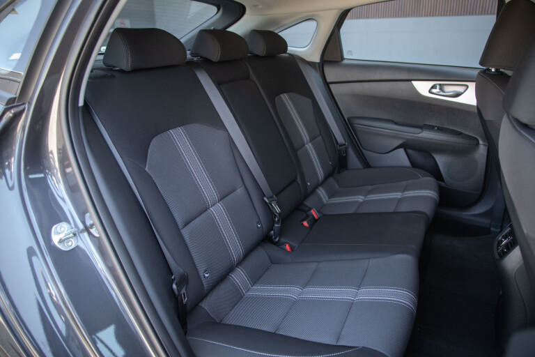 Wheels Reviews 2022 Kia Cerato Sport Hatch Australia Interior Rear Seat S Rawlings