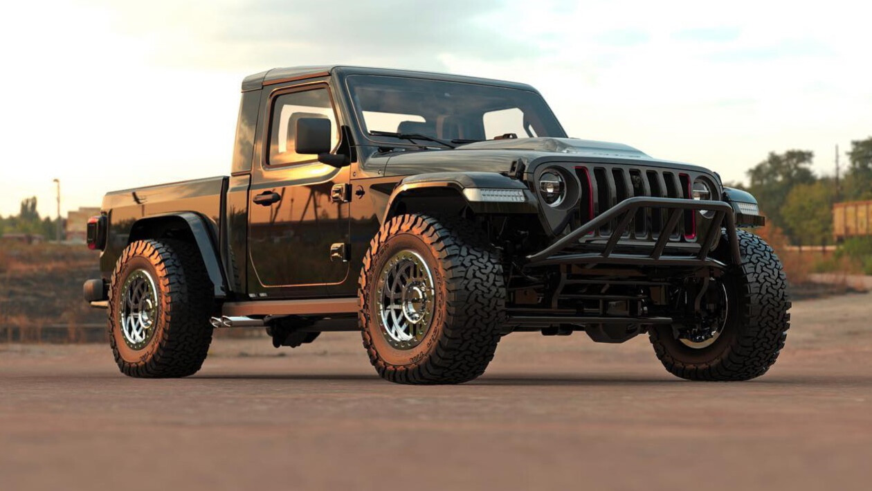 2022 Jeep Gladiator single-cab ute rendered