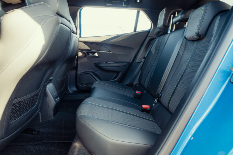 Wheels Reviews 2021 Peugeot 2008 GT Vertigo Blue Review Interior Rear Seat Legroom Headroom