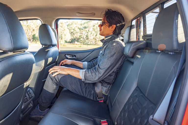 4 X 4 Australia Comparisons 2021 May 21 Nissan Navara ST X Rear Seat Space