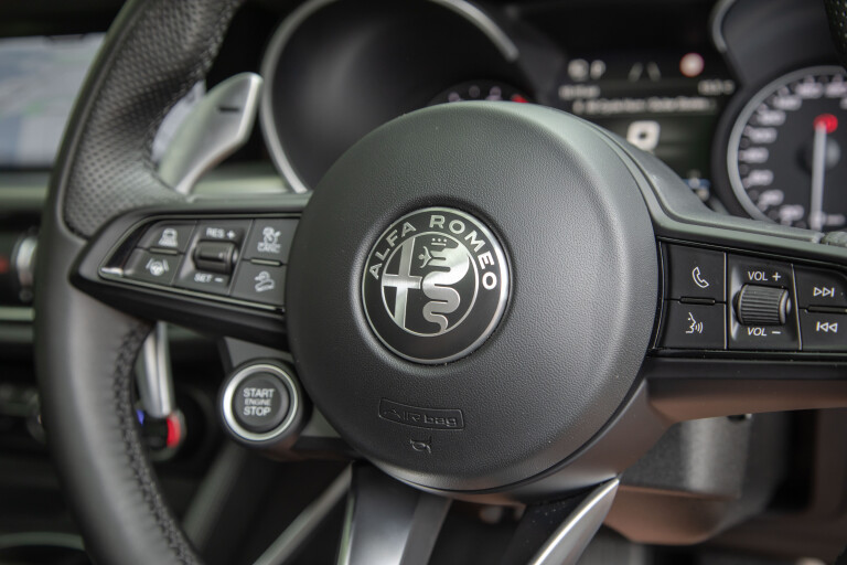 Wheels Reviews 2021 Alfa Romeo Stelvio Veloce Vesuvio Grey Interior Steering Wheel Controls Australia S Rawlings