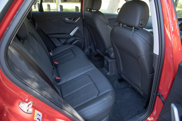 Wheels Reviews 2021 Audi Q 2 40 TFSI S Line Tango Red Interior Rear Seat Leg Room Head Room