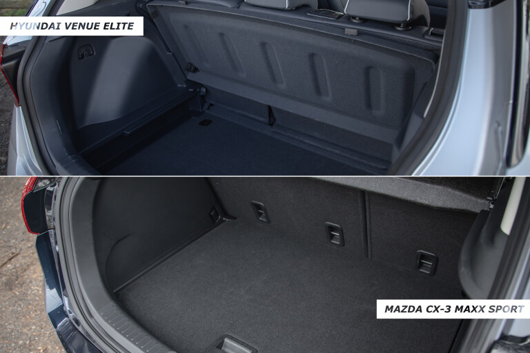 Which Car Car Reviews 2021 Hyundai Venue Elite Vs Mazda CX 3 Maxx Sport Boot Space Comparison