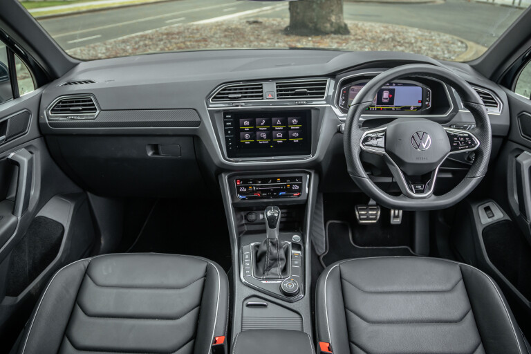 Wheels Reviews 2022 Volkswagen Tiguan 162 TSI R Line Interior Dashboard S Rawlings