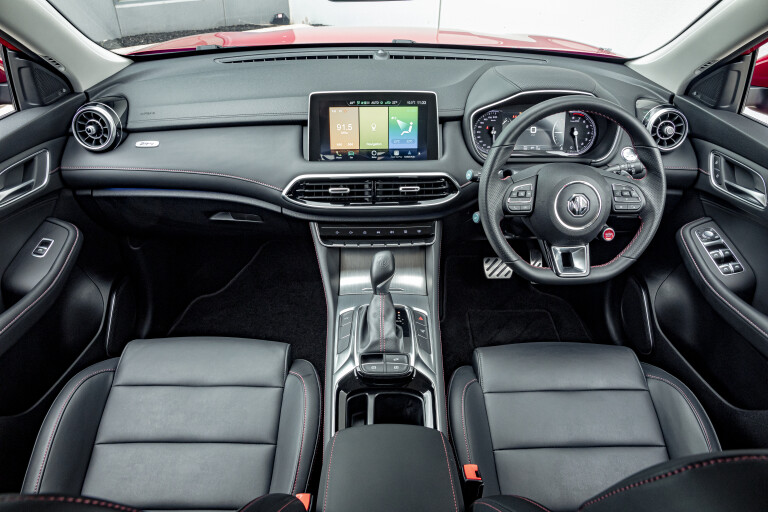 Wheels Reviews 2021 MG HS Red Interior Dashboard