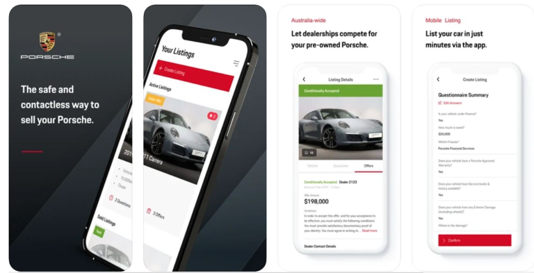 Porsche Sell Direct app