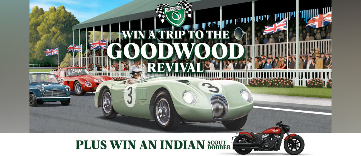 Shannons is offering a chance to attend the 2023 Goodwood Revival