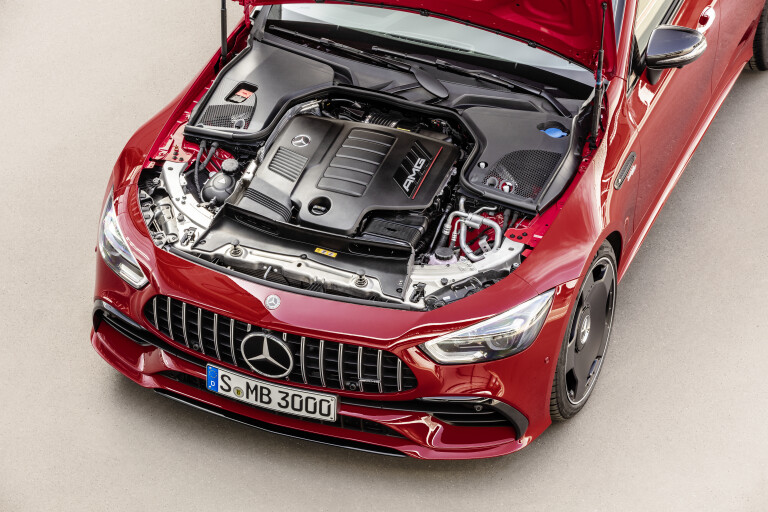 Wheels Features 2022 Mercedes AMG GT 63 S E Performance 4 Door Coupe Engine Bay