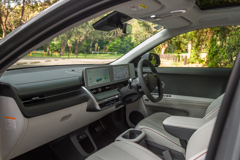 Wheels Reviews 2021 Hyundai Ioniq 5 Galactic Gray Interior Layout Australia