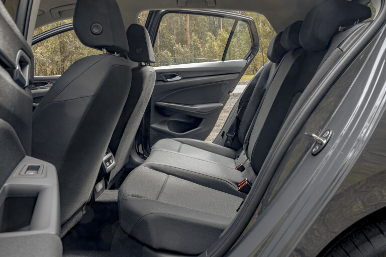 Wheels Reviews 2021 Volkswagen Golf Base Model Grey Interior Rear Seat Headroom Legroom Space