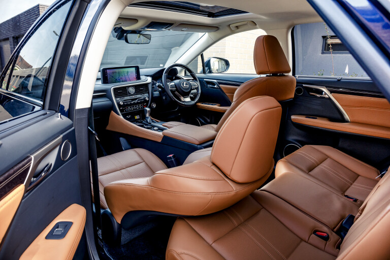 Wheels Reviews 2022 Lexus RX 350 L Sports Luxury Australia Interior Cabin E Dewar