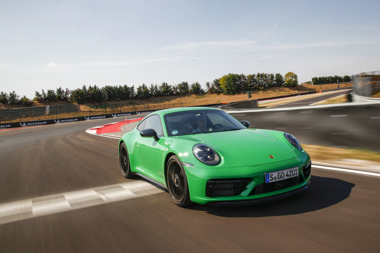 Wheels Reviews 2021 Porsche 911 Carrera GTS Python Green Dynamic Track Performance Drive