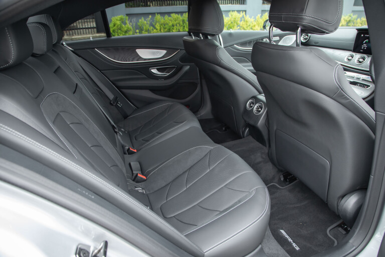 Wheels Reviews 2022 Mercedes AMG CLS 53 4 MATIC Australia Interior Rear Seat Legroom Headroom S Rawlings
